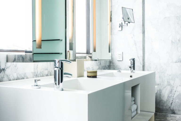 Faucet and Sink decoration in bathroom interior